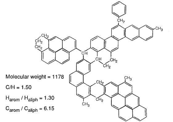 Typical polynuclear aromatic hydrocarbon in mesophase