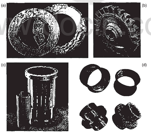 applications of carbon carbon composite-brakes discs, turbine rotor, resistance-heating elements, protection tubes and grids.