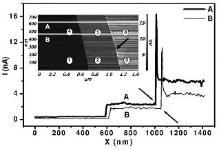 inset shows conductance map