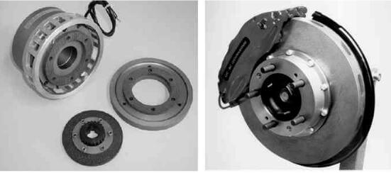Fig.5-emergency brake system and internally ventilated brake disk for passenger cars, made of CC-SiC