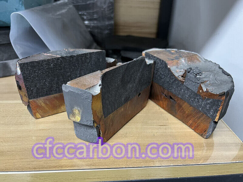 CFC and copper weld parts